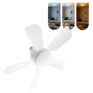 Ventilador Teto E27 Lâmpada Led Silencioso 45 80w 45 Cm 80w - Imagem 3