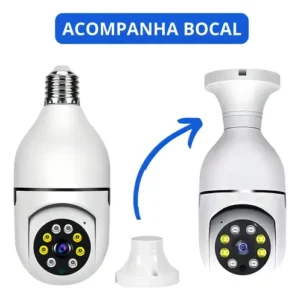 Câmera Lâmpada B-MAX Wifi 360º Infravermelho IP44 1080p Segurança - Imagem 5
