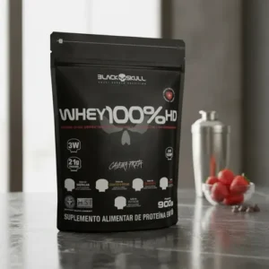 Whey 100% Hd Refil Black Skull 900g Wpc Wpi E Wph Sabor Baunilha - Imagem 8