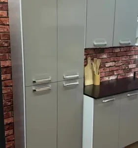 Cozinha Compacta Armário E Balcão Xangai Multimóveis Vm2840 Cor Preto/grafite - Imagem 2