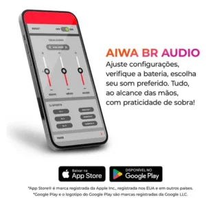 Fone de Ouvido Eardbud AIWA AWS-EB-05-B Bluetooth IPX4 24 Horas de bateria - Imagem 4