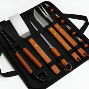 Kit Churrasco 360 De Aço Inoxidável Com 10 Peças - Imagem 6