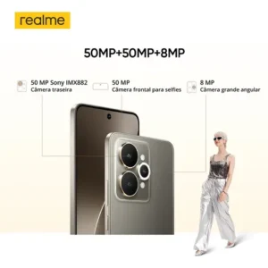 Smartphone Realme 15 Series 5g 256gb 12gb Ram Cinza Câmera De 50mp Ia Rmx5106 - Imagem 5