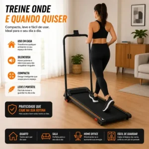 Esteira Ergométrica Led Elétrica Dobrável Casa 12km/h 120kg - Imagem 4