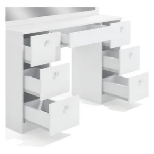 Penteadeira Ditália Pe80 com Kit Luz Branco Cor Branco - Imagem 13