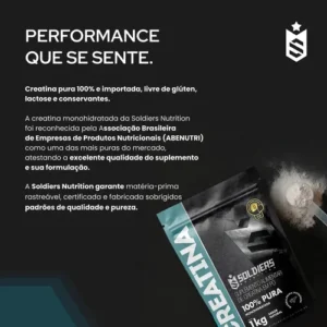 Creatina 1kg Suplemento Monohidratada em pó 100% Pura - Soldiers Nutrition - Imagem 7