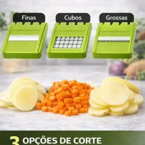 Cortador Fatiador Ralador De Legumes Frutas Triturador Manual 16 Peças Sólar - Imagem 8