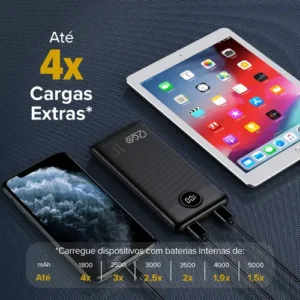 Carregador Portátil Power Bank Turbo i2GO 10000mah 20w Com Display Digital - Imagem 3