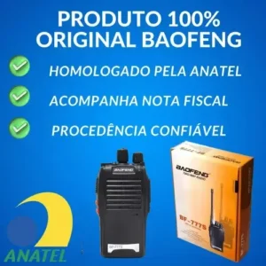 Kit Par 2 Radio Baofeng 777s Walk Talk Comunicador 16 Canais - Imagem 3