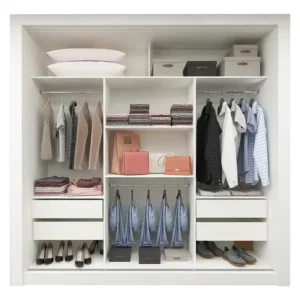 Guarda-roupa Casal Branco 3 Portas Corrediça Espelhada Milão MDF Yescasa - Imagem 4