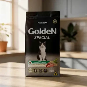 Alimento Golden Special Gatos Castrados Sabor frango e Carne 10.1 kg - Imagem 3