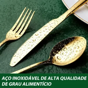 Jogo 30 Peças Conjunto Talheres Inox Faqueiro - Imagem 6