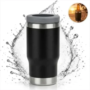 Copo Térmico Porta Garrafa Térmica Latinha 420ml Para Cerveja Refrigerante Long Neck Inox Isolamento Térmico Parede Dupla Para Praia Churrasco Camping Alta Durabilidade - Sayonara - Imagem 1