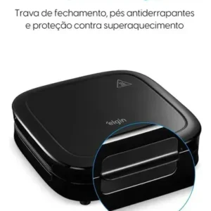 Sanduicheira Duo Time 800w Antiaderente Preta Elgin Preto - Imagem 2