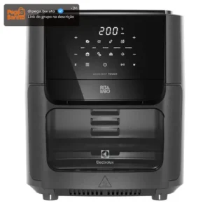 Air Fryer Forno 5 em 1 12L 1700W Digital 1 Bandeja Antiaderente 5 modos preparo 7 Receitas Programadas Aviso Sonoro Fritadeira Elétrica sem Óleo Forno Bancada Electrolux EAF85 Grafite - Imagem 1