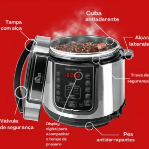 Panela De Pressão Elétrica 5 Litros Kian Inox - Imagem 6
