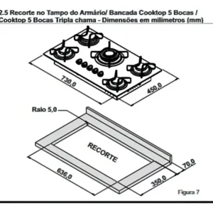Cooktop Itatiaia Electra Plus 5 Bocas Mesa Vidro Preto Bivol - Imagem 9