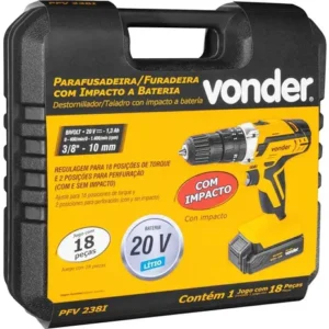 Furadeira Parafusadeira de Impacto Bateria - Pfv238i Vonder - Imagem 12