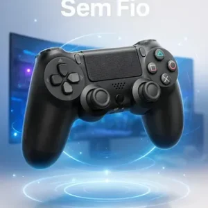 Controle Sem Fio Bluetooth Para Ps4 Videogame Joystick Tv Samsung Pc P4 Ps 4 Dual Shock Manete Pc Gamer Controle Bluetooth Tv Smart Sem Fio Celular Headset Com P2 Cor Preto - Marca REDFIN - Imagem 5
