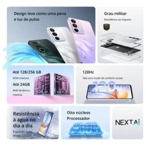 Celular Smartphone Realme C73 128gb 4gb Ram Dual Sim 120hz 6000mAh Violeta - Imagem 3