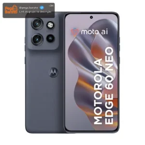 Smartphone Motorola Edge 60 Neo 5g - 512gb 24gb (12gb Ram + 12gb Ram Boost) 50mp Sony Camera Moto Ai E Tela 1.5k Super Hd - Cinza - Imagem 1