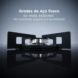 Cooktop 5 Bocas a Gás Electrolux Mesa de Vidro Efficient Grade de Aço Fosco (KE5GR) Bivolt - Imagem 7