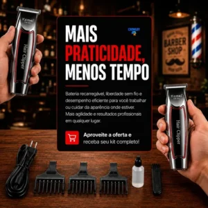 Kit Maquina Acabam. Corte Cabelo Barba Kemei-032 Shaver-2024 - Imagem 4