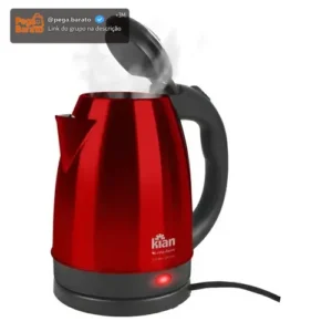 Chaleira Elétrica Kian 1,8l Inox Vermelha Ch-100 - Premium Cor Vermelho - Imagem 1