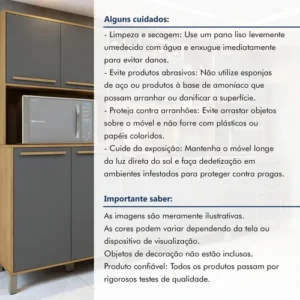 Armário Para Cozinha 13 Portas 2 Gavetas Agata Eb - Imagem 12