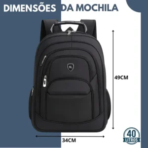 Mochila Masculina Impermeável Reforçada Aço Escola Notebook - Imagem 9