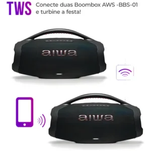 Caixa De Som Boombox Aiwa AWS-BBS-01-B 200w IP66 30hs De Bateria - Imagem 9