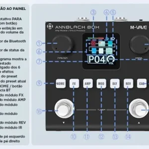 Pedal Multiefeitos M-Vave Blackbox Digital Para Guitarra Com Bluetooth - Imagem 11