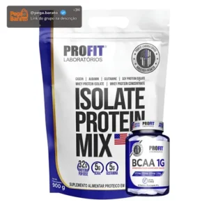 Kit Whey Protein Isolate Protein Mix + Bcaa 1g Profit - Imagem 1