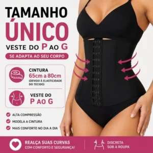 Cinta Modeladora Redutora Afina Cintura Alta Compressão - Imagem 5