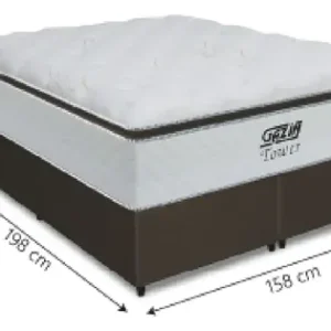 Cama box queen colchão de molas pocket ensacadas Tower Gazin 158x198x72cm - Imagem 3