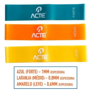 Kit Mini Band Com 3 Níveis De Resistência Acte Sports T71 - Imagem 2