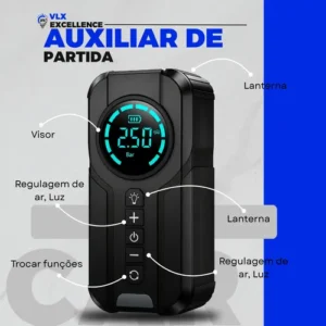 Auxiliar Partida Bateria Portátil Compressor Ar Emergência - Imagem 3