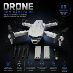 Mini Drone Com Câmera - Para Adolescentes Iniciantes + Portatil Super + 2 Baterias- Cachalote - Imagem 9
