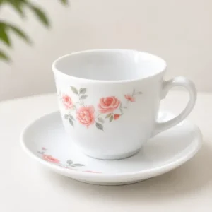 Jogo De Xicaras E Pires Vidro Café Chá 12 Peças 220ml - Imagem 6