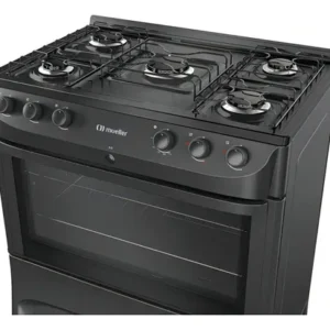 Fogão Mueller preto fosco 5 Bocas com mesa esmaltada e acendimento MFI5BC - Imagem 3