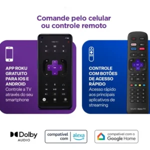 Smart Tv Multi 32 Dled Hd Roku Wi-fi Preto - Imagem 7