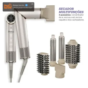 Secador De Cabelos Philco psc3500 4 Em 1 dobrável motor bldc Prateado - Imagem 1