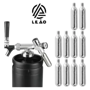 Kit 10x Capsulas Com Rosca 16g Co2 Alimentício Cerveja Chopp - Imagem 1