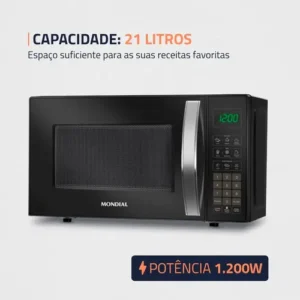 Micro-Ondas Mondial 1200W MO-01-21-B - Imagem 3