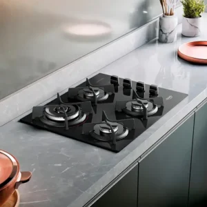 Cooktop 4 Bocas Dako Supreme Com Mesa de Vidro e Tripla Chama Preto Bivolt - Imagem 5