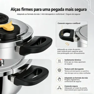 Panela De Pressão 10l, Válvulas Reguladoras De Pressão Dupla - Imagem 7