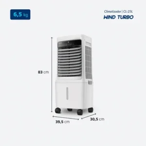 Climatizador Wind Turbo Mondial Branco 150W CL-25L - Imagem 7