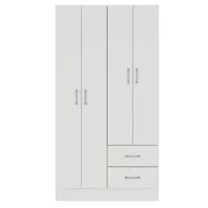 Guarda Roupa Solteiro 4 Portas 2 Gavetas Panamá 170cm Rp4020 Branco - Fellicci Móveis - Imagem 3