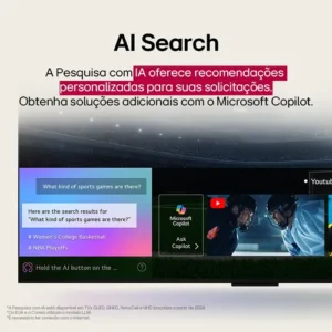 Smart TV LG UHD AI UA85 50 polegadas HDR10 Pro Processador α7 AI Ger 8 webOS 25 - Imagem 9