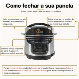Panela De Pressão Elétrica 5 Litros Kian Inox - Imagem 4